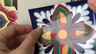 Tile Sticker Mexican Talavera Series by SnazzyDecal [upl. by Yreneh]