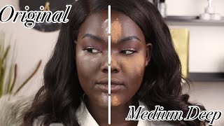 Laura Mercier Medium Deep Setting Powder vs Original Translucent Nyma Tang [upl. by Hgielek]