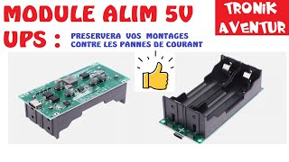 TRONIK AVENTUR 381 ALIMENTATION UPS 5V 3A Liion 18650 [upl. by Boigie856]