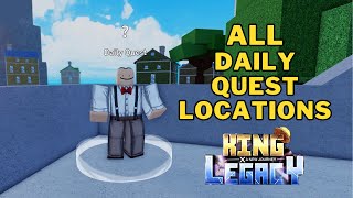 All Daily Quest in king legacy  All Daily Quest Locations  1st Sea [upl. by Margarita369]