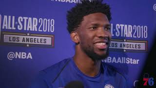 Joel Embiid  All Star Media Availability 21718 [upl. by Airaet]