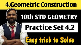 4GEOMETRIC CONSTRUCTION  10th STD GEOMETRY  Practice Set 42  PRADEEP GIRI SIR [upl. by Bryce]