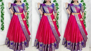 Orgenza Saree drape this style looks more elegant Saree lehnga draping stylesHow to wear saree [upl. by Constantin]