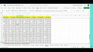 Part353  How can create calendar in Excel With tips [upl. by Sharlene]