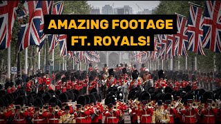 Platinum Jubilee ROYALS and TROOPING THE COLOUR InPerson Footage [upl. by Kobe]