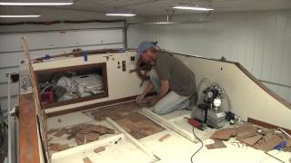 Wooden Boat Building  scarfing boat planks with a chainsaw and custom saw [upl. by Ecaidnac]