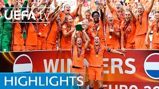 Womens EURO final highlights Netherlands v Denmark [upl. by Silvana]