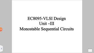 Monostable Sequential Circuits [upl. by Suoicul201]