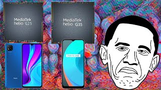 ☑️Mediatek helio G25 Vs Mediatek helio G35 [upl. by Nuhsar]