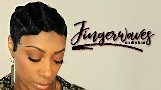 How To Create Finger Waves On Short Relaxed Hair  Kaye Wright [upl. by Yorker]