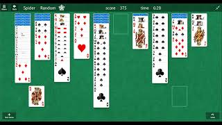 Spider Solitaire 4 Suits Random [upl. by Refiffej87]