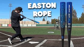 Hitting with the EASTON ROPE  BBCOR Baseball Bat Review [upl. by Gabey]