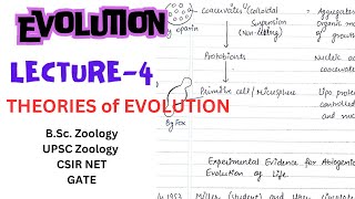 Theories of Evolution  BSc  Zoology  UPSC Zoology  Notes in description [upl. by Atsugua]