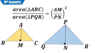 Prove That Ratio of Areas of Two Similar triangles are in Ratio of Square of Corresponding Altitude [upl. by Siwel]