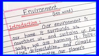 Environment Essay Essay on Environment  Environment Essay Writing in English [upl. by Eydie]