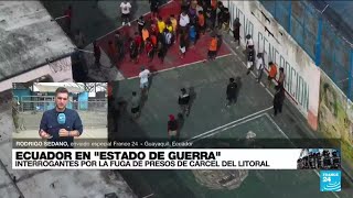 Informe desde Guayaquil interrogantes por fuga de presos en Cárcel del Litoral [upl. by Adnilev943]