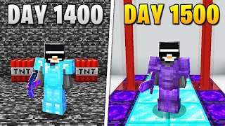 I Survived 1500 Days in HARDCORE Minecraft [upl. by Enitsenre251]