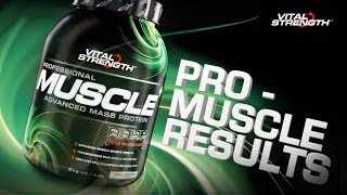 Vitalstrength Sports Nutrition Pro Muscle Advanced Mass Protein Powder [upl. by Hamel138]