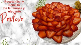 Receta fácil de como hacer Pavlova [upl. by Auohp]