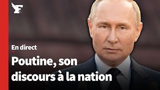 Guerre en Ukraine Le discours de Vladimir Poutine du 21 février 2023 [upl. by Tattan]