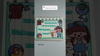 Blue Mini Journal journal journalsticker minijournal aesthetic shorts kawaii fyp 🌟155 [upl. by Anaeel936]