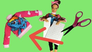 Free Pattern  How to Make Barbie Clothes with Socks  DIY Doll Clothes [upl. by Sheehan48]