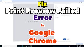 How to Fix Print Preview Failed Error in Google Chrome [upl. by Curzon321]