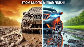 From extreme Mud to Mirror Finish – Satisfying Car Detailingquot😱😱 car automobile youtube [upl. by Azaleah]