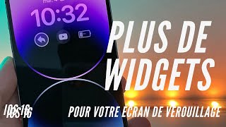 iOS 16  Plus de WIDGETS sur lécran de verrouillage  Personnaliser avec dautres widgets [upl. by Emirak]