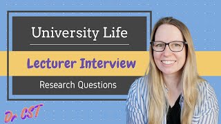 University Lecturer INTERVIEW Preparing for questions about your RESEARCH [upl. by Arne]