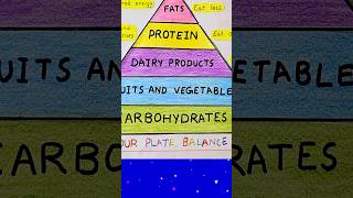 Food Pyramid Model Drawing 😍 Draw Food Pyramid Science Project Balanced diet 🤩 Food groups chart [upl. by Agnesse937]