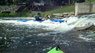 Video 4  Kayaking Shiawassee River whitewater from dam at Linden Michigan [upl. by Jana]