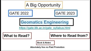 Geomatics Engineering for GATE 2023। Free Course amp Books। GE Syllabus। Step by Step Preparation tips [upl. by Brechtel459]