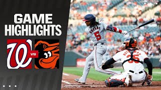 Nationals vs Orioles Game Highlights 81324  MLB Highlights [upl. by Aisinut559]