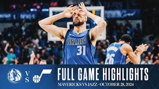 Dallas Mavericks Highlights vs Utah Jazz  October 28 2024 [upl. by Wadlinger]