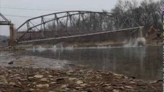 Old Gravois Road river bridge in Fenton Missouri comes down [upl. by Nnadroj]