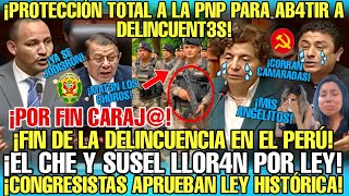 ¡HISTÓRICO CONGRESISTAS APRUEBA LEY LA PNP PUEDE AB4TIR A DELINCUENT3S SIN TEMOR A REPRESALIAS [upl. by Negyam]