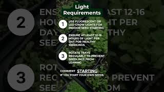 Light Requirements For Seed Starting [upl. by Eremehc237]