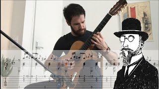 Erik SATIE  Gnossienne No 1 with score and TAB [upl. by Clemmie]