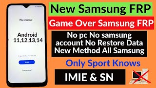 All Samsung Mobiles Frp Bypass With Out Pc Android 14  All Android Version All BiT 2024 SuperEasy [upl. by Drud]