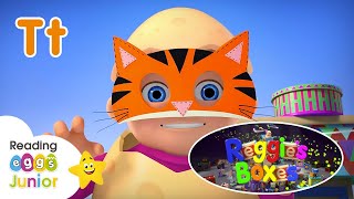 Learn Letter T 🔤 Reggie’s Boxes 🎁 Learning Letters  English Alphabet [upl. by Ymerej9]