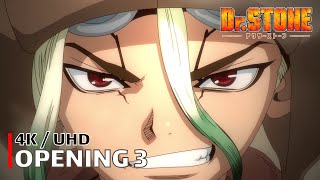 Dr Stone  Opening 3 【Rakuen】 4K  UHD Creditless  CC [upl. by Eimak217]