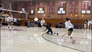 Sienna Rivera 3 Carondelet Vs California  High School Frosh Volleyball [upl. by Annaya780]