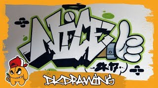 How to draw graffiti letters nice step by step Graffiti Tutorial [upl. by Sorcha]