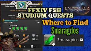 Where to Find Smaragdos Fish for FSH Faculty Studium Delivery quest Fish Time Forgot FFXIV Endwalker [upl. by Swanhildas]