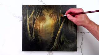 Light Through the Trees  Step by step acrylic landscape painting demonstration [upl. by Brenza]