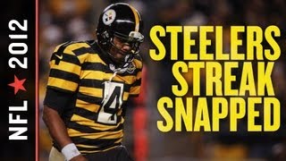 Steelers vs Ravens 2012 Defense Allows no Touchdowns but Pittsburgh Falls to 64 with 1310 Loss [upl. by Ammon]