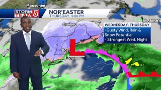 Video Noreaster to bring rain strong winds snow to Mass this week [upl. by Irec]