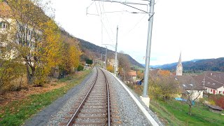 ★ 4K 🇨🇭La ChauxdeFonds  SoncebozSombeval late Autumn cab ride Switzerland 112020 [upl. by Allekim]