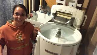 Using a 1960s Wringer Washer [upl. by Suoirtemed348]